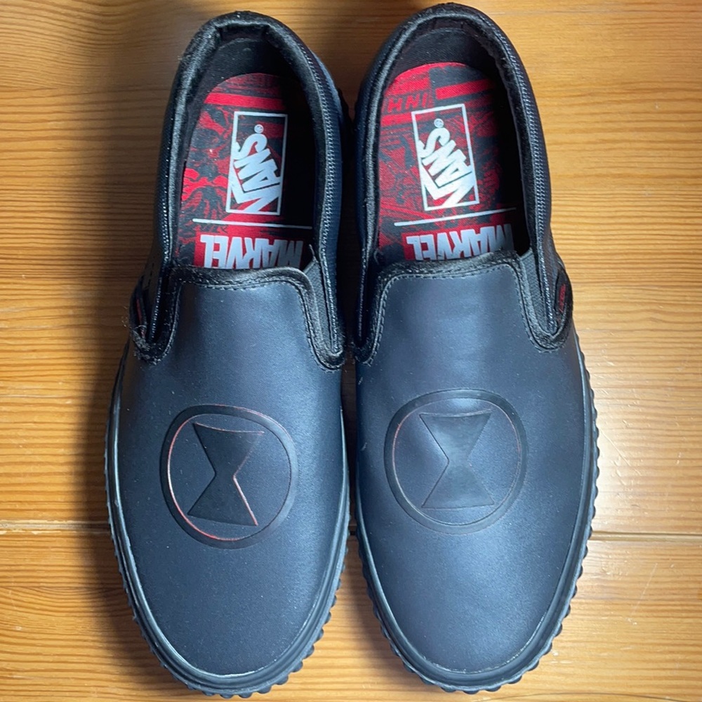Black Widow VANS Size 7.5 Women